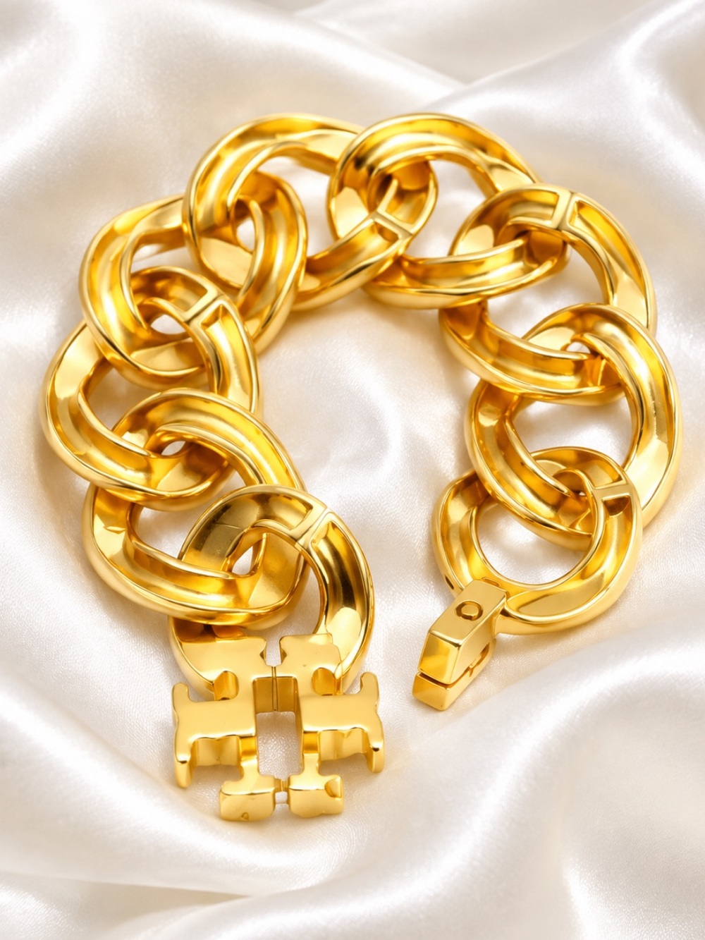 ❌Price Drop ❌NWT TORI BURCH ROXANNE INLAY STATEMENT BRAIDED BRACELET.